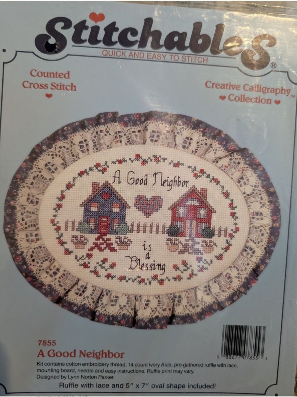 NIP Stitchables 7855 "A Good Neighbor" Counted Cross Stitch Kit